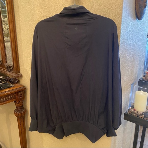 LULULEMON Women Graphite Grey New Rituals Drapey Zipped Athletic Jacket Size 8 - Picture 4 of 6